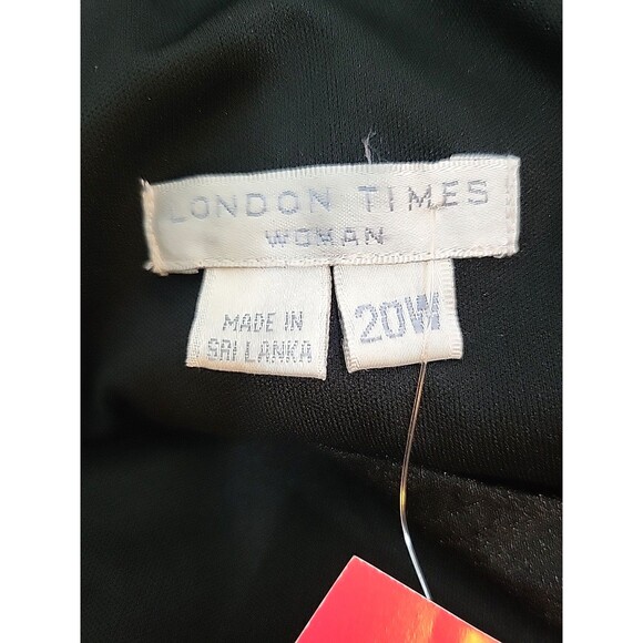 London Times Women's Sz 20W Dress V-Neck Tiered Cocktail Semi-formal Date Night - Picture 5 of 7